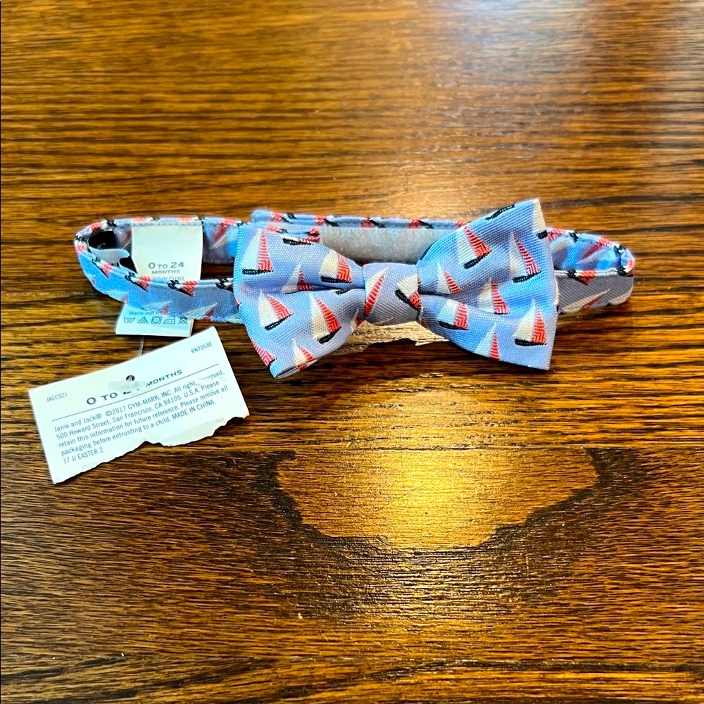 Janie and Jack Nautical Bow Tie - Blue and Red